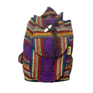 Pinzon Mini Backpack Unisex‎ Small Multicolor Excellent Woven Boho Rucksack
